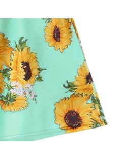 Sunflower Print Mini Dress
